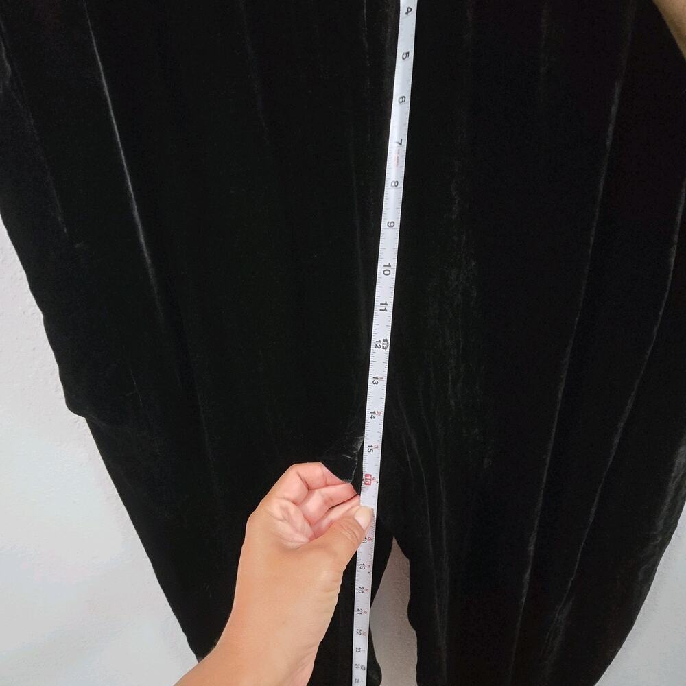 Eileen Fisher Velvet Pants Womens Plus Size XXL Black Wide Leg Silk New Whit Tag - Picture 12 of 16
